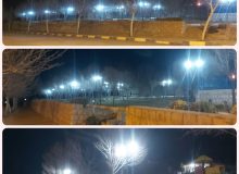 عملیات روشنایی پارک ورودی شهر رازمیان به پایان رسید.